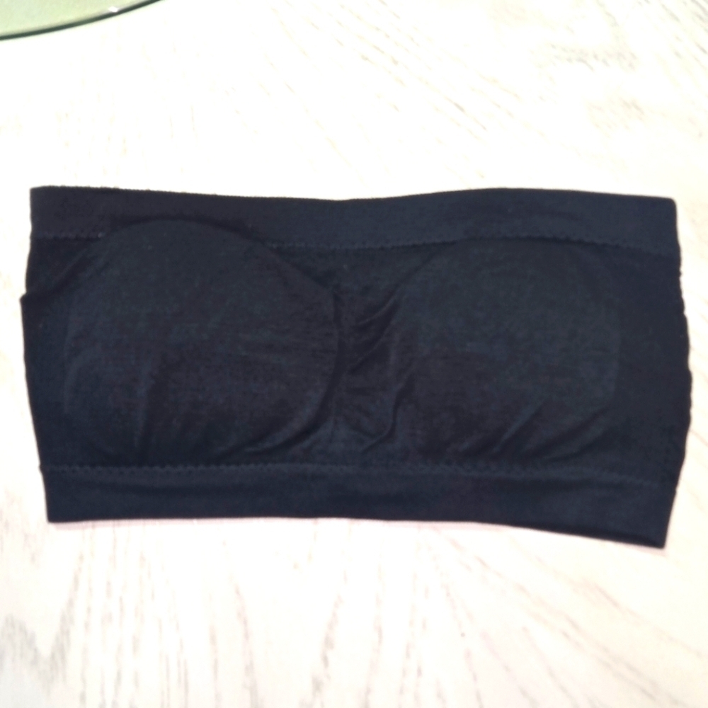 Seamless Bandeau Bra - Black/ Size M - Picture 2 of 3
